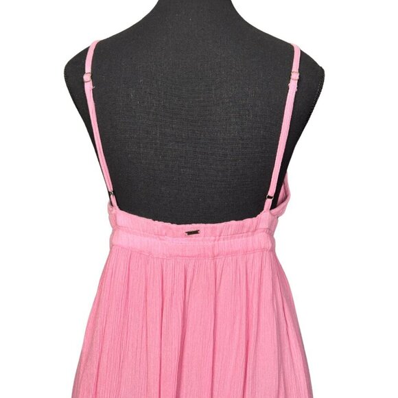 O’Neill Pink Sundress with Adjustable Spaghetti Straps, Elastic Waist Beachy - Picture 5 of 8